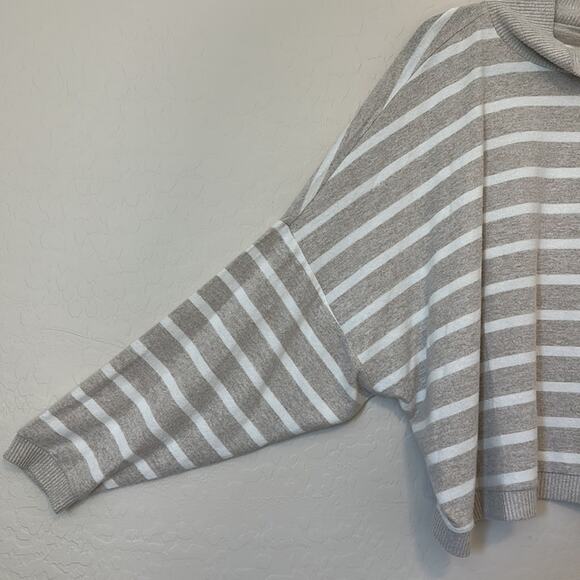 Lucky Brand Pullover Cloud Mock Neck Sweater Top Stripes Soft Casual Size XXL - Picture 6 of 14